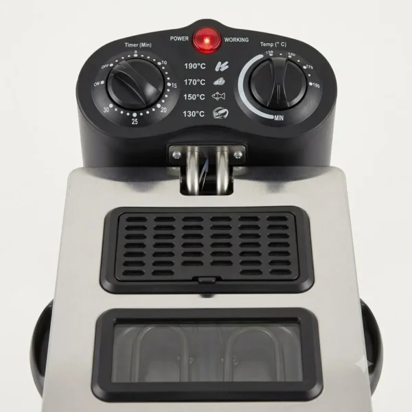 FRITEUSE INOX 3L 2 Friteuse Electrique Robuste - 03 L