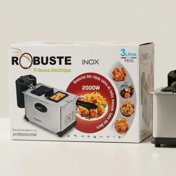 FRITEUSE INOX 3L 3 Friteuse Electrique Robuste - 03 L
