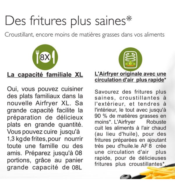 Airfryer – 8 Litres – Tactile